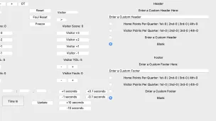screenshot of python basketball controller