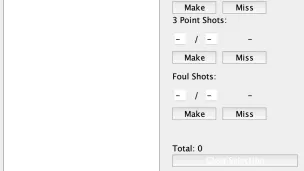 screenshot of basketball stat controller