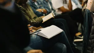 people sitting in church