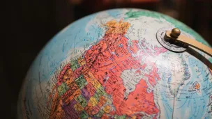 globe showing United States