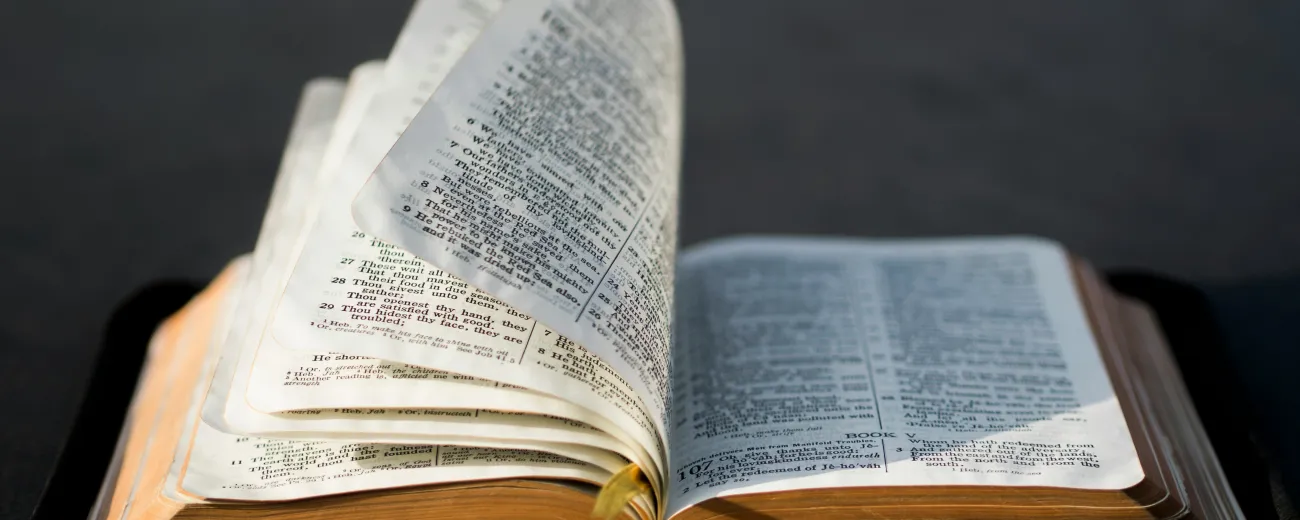 bible flipping through pages